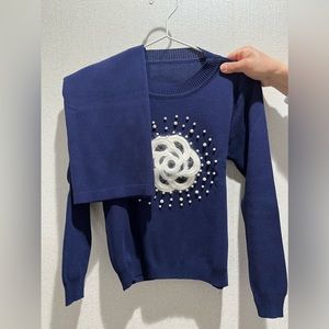 Navy Blue knit set